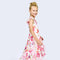 Printed Midi Dress with Flutter Sleeves-Dress-Hannah Banana-4-PINK MULTI-Urbanheer