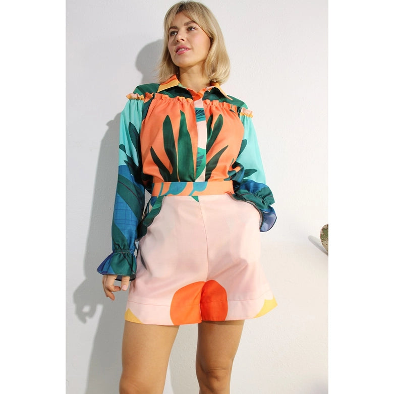 Printed Short Set-Set-Mulla-S-MULTI-Urbanheer