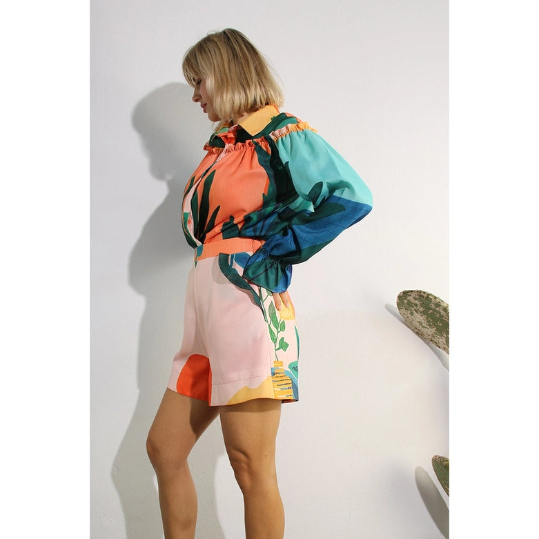 Printed Short Set-Set-Mulla-S-MULTI-Urbanheer