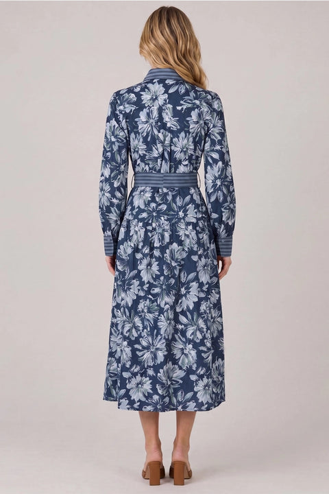 Printed Woven Midi Dress