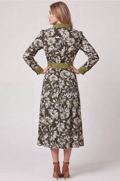 Printed Woven Midi Dress