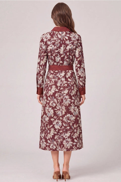 Printed Woven Midi Dress