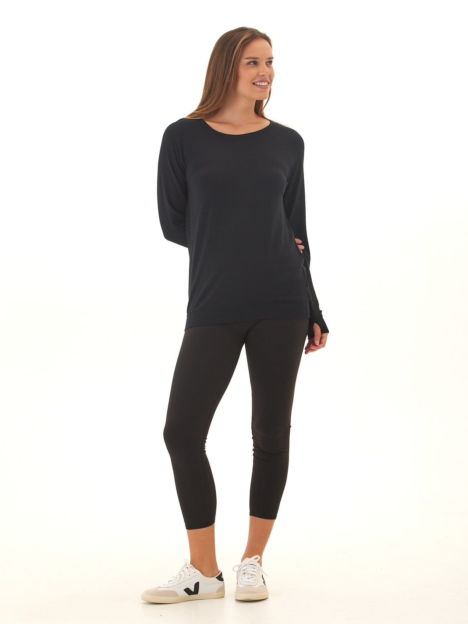 Priscilla Feather Fleece Raglan Sweatshirt