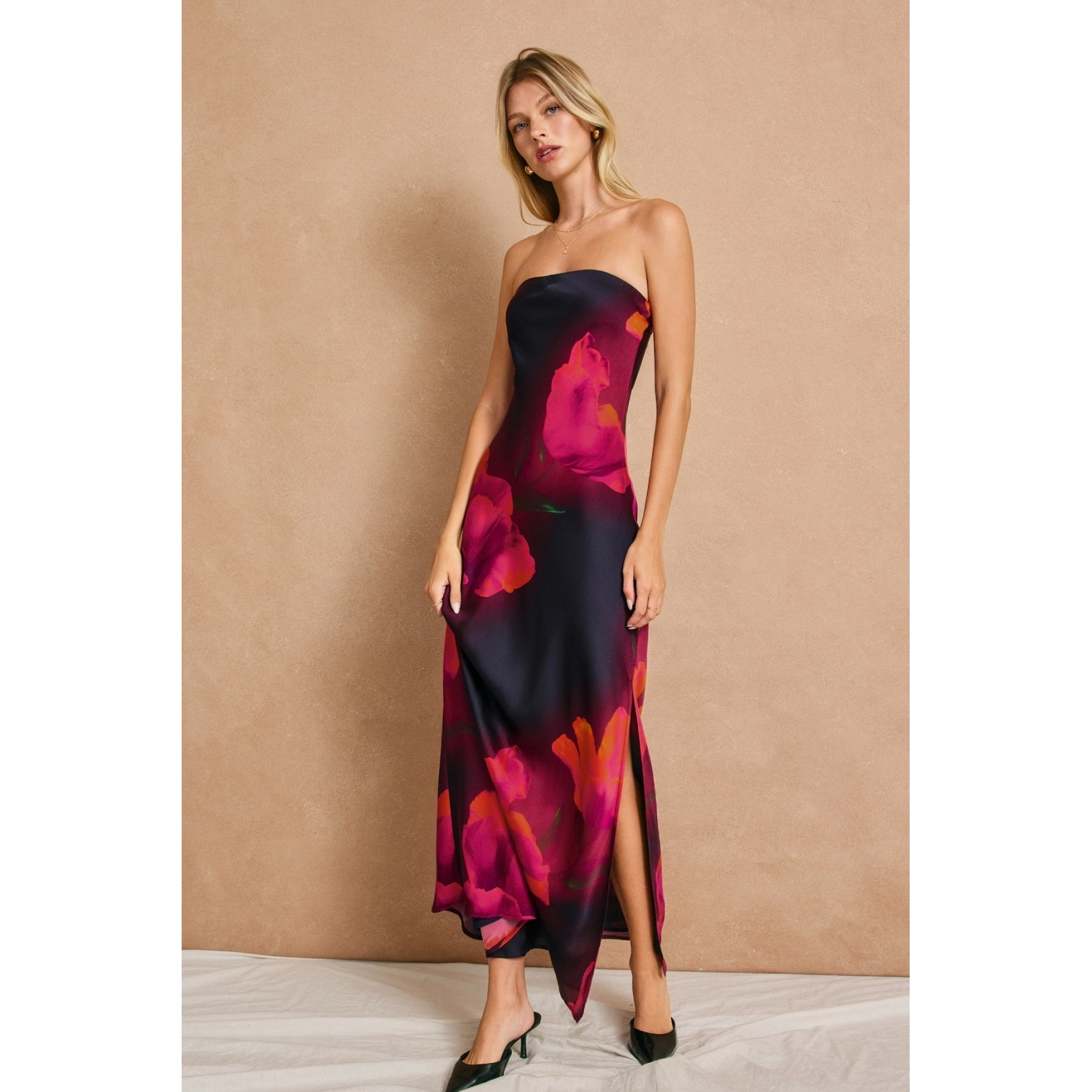 Prism Bloom Strapless Bias Cut Maxi Dress from Dress Forum exclusive –  Urbanheer