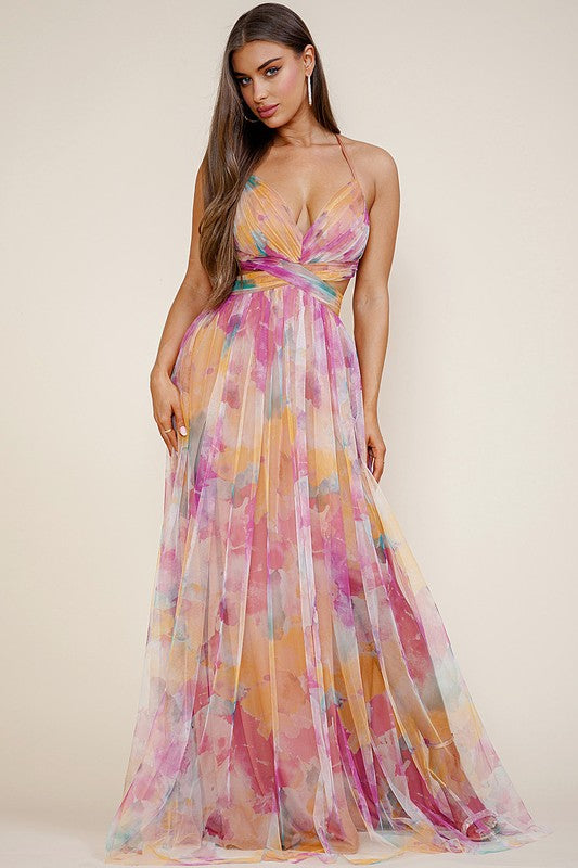 Prom,Bridesmaid Dress,Bridal,Gowns,Evening Dress Orange Multi-Dress-Maniju-S-Urbanheer