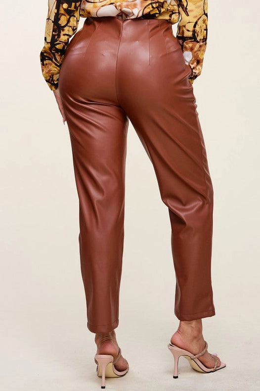 Pu Pants-Pants-One n' More Inc.-S-CAMEL-Urbanheer