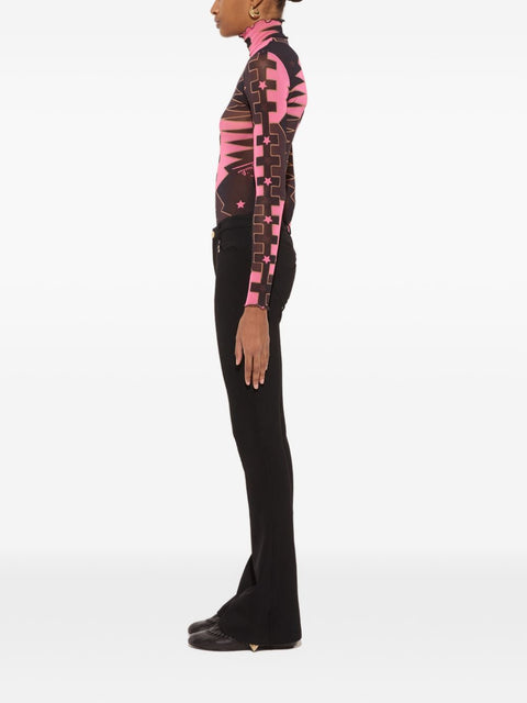 Pucci Printed high-neck top