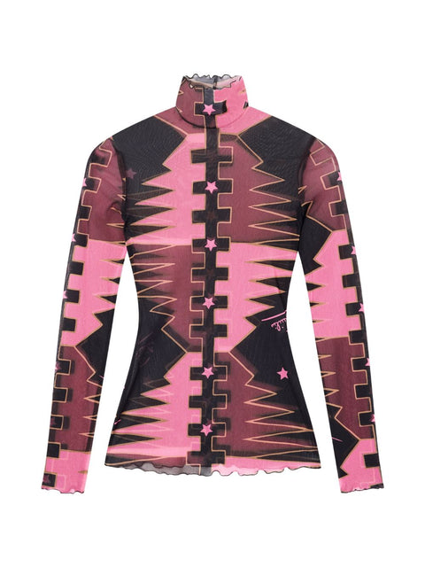 Pucci Printed high-neck top