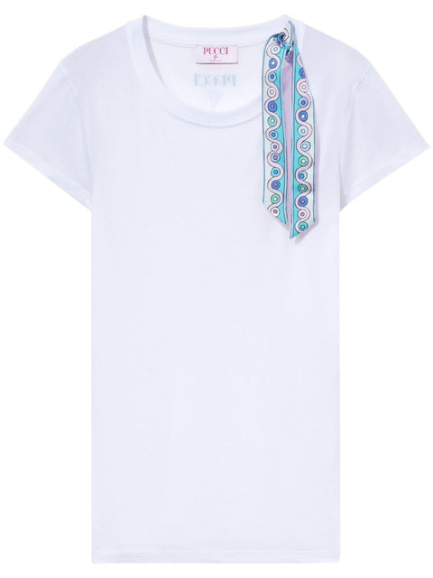Pucci T-Shirts And Polos White-women > clothing > topwear-Pucci-L-White-Urbanheer