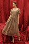 Puff Sleeve Corset Tiered Organza Midi Dress MOCHA-Dress-Blu Pepper-S-MOCHA-Urbanheer