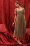 Puff Sleeve Corset Tiered Organza Midi Dress MOCHA-Dress-Blu Pepper-S-MOCHA-Urbanheer