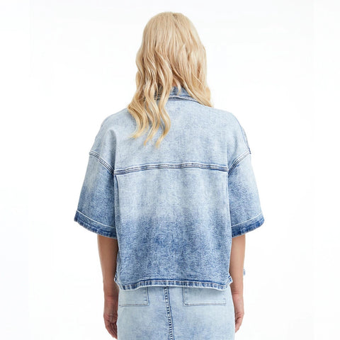 Puffy Short Sleeve Denim Jacket-Jacket-BAYEAS-S-MEDIUM-Urbanheer