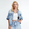 Puffy Short Sleeve Denim Jacket-Jacket-BAYEAS-S-MEDIUM-Urbanheer