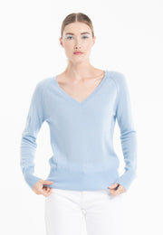 Pull col V cachemire baby blue femme - LILLY 6-col v femme-Studio Cashmere8-M-SC8-01091-baby blue-Urbanheer