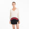 Pull col V oversize ultrafin cachemire et laine blanc/ lavande/ rouge femme - KELLY 10-col v femme-Studio Cashmere8-S-M-SC8-01049-blanc/lavande/rouge-Urbanheer
