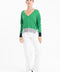Pull col V oversize ultrafin cachemire et laine vert/ bleu marine/ gris femme - KELLY 10-col v femme-Studio Cashmere8-S-M-SC8-01051-vert/bleu marine/gris-Urbanheer