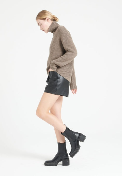 Pull col cheminé cachemire 10 fils taupe femme - MIA 9-col cheminé femme-Studio Cashmere8-XL-SC8-00372-taupe-Urbanheer