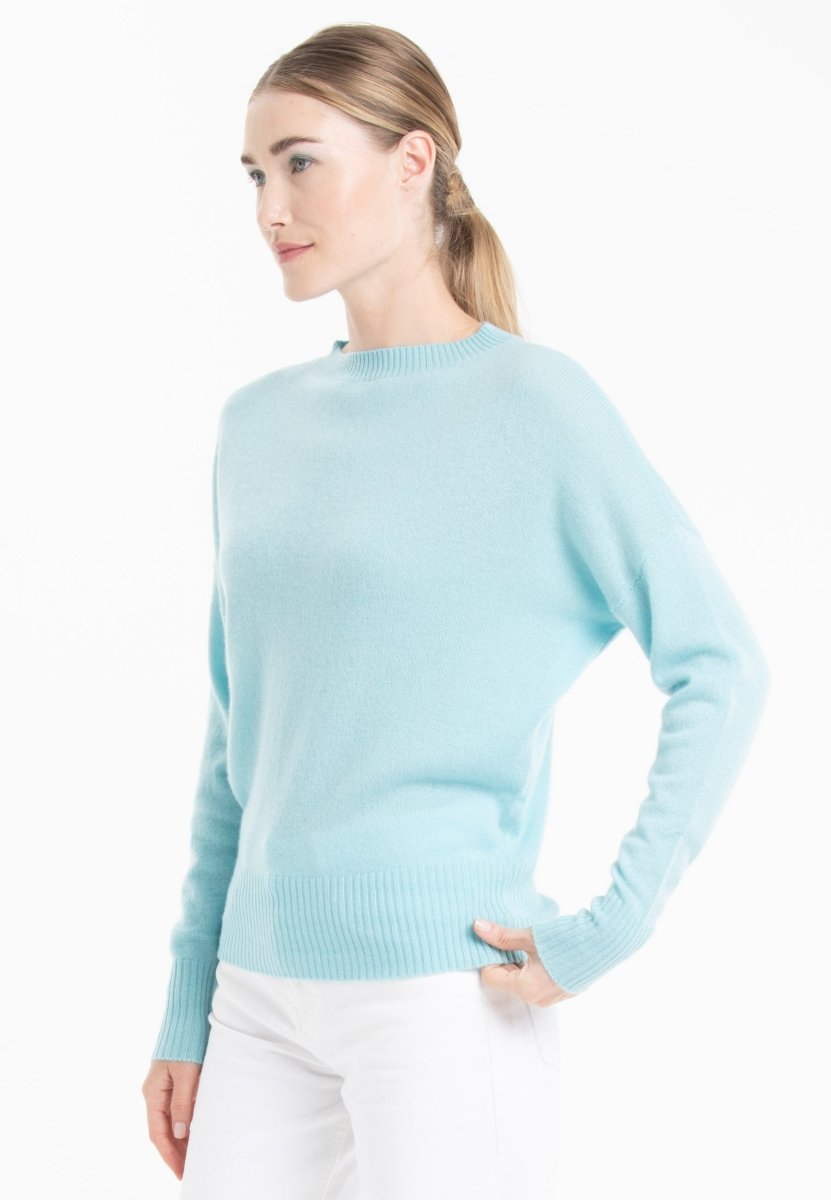 Pull col rond en cachemire turquoise femme - RIA 2-col rond femme-Studio Cashmere8-S-M-SC8-01081-turquoise-Urbanheer
