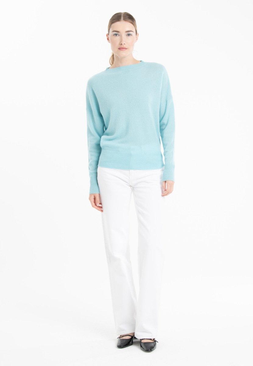 Pull col rond en cachemire turquoise femme - RIA 2-col rond femme-Studio Cashmere8-S-M-SC8-01081-turquoise-Urbanheer