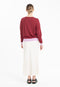 Pull col rond oversize ultrafin cachemire et laine rouge/ lavande femme - KELLY 3-col rond femme-Studio Cashmere8-S-M-SC8-01036-rouge/lavande-Urbanheer