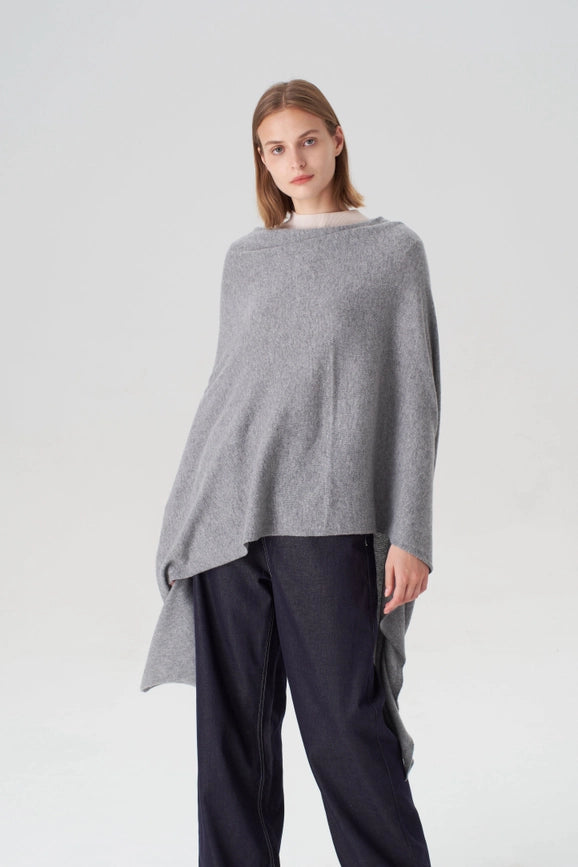 Pure Cashmere Travel Wrap - Grey-scarfs-Pissenlit-Grey-Urbanheer