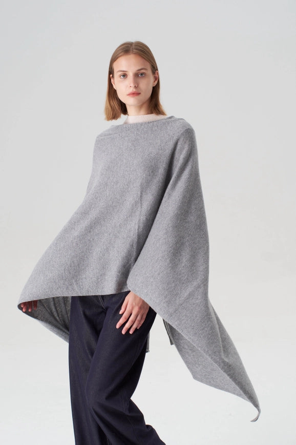 Pure Cashmere Travel Wrap - Grey-scarfs-Pissenlit-Grey-Urbanheer