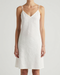 Pure Linen Midi Slip Dress White