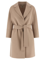 Pure Wool Cocoon Coat with Removable Belt for Comfort