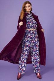 Purple Faux Fur Maxi Coat-Faux Fur Coats-Buy Me Fur Ltd-S-M-Purple-Faux Fur-Urbanheer