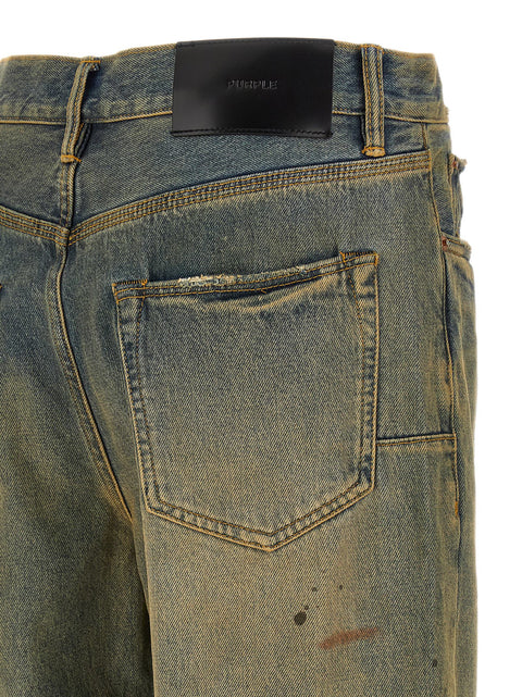 Purple P011 Dirty Oil Repair Jeans