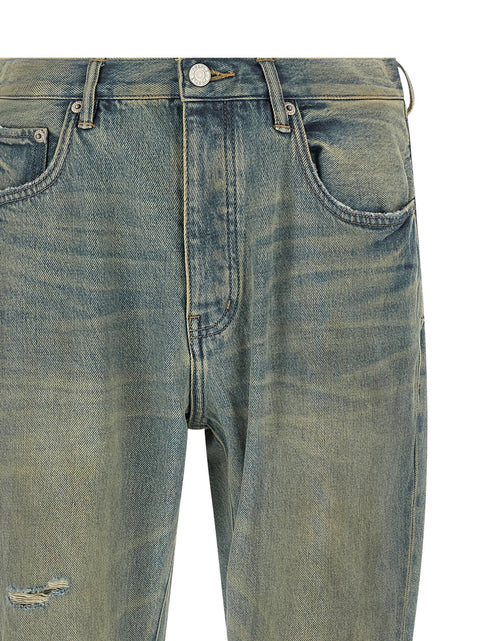 Purple P026 Dirty Fade Rip Boot Jeans