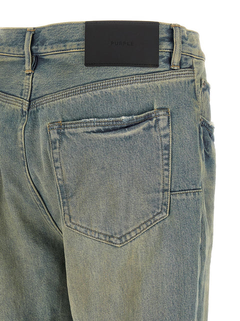 Purple P026 Dirty Fade Rip Boot Jeans