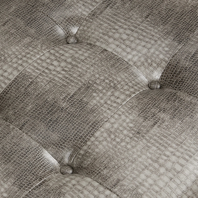 Python Snakeskin Pu Leather Accent Chair, Grey *-Chair-Olliix-29.375"W x 33.5"D x 33.5"H-Urbanheer