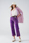 Q2 - Purple Wide Leg Jeans With Metallic Finish In Gold-Fashion-Q2-Purple-Large-Urbanheer