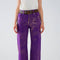 Q2 - Purple Wide Leg Jeans With Metallic Finish In Gold-Fashion-Q2-Purple-Large-Urbanheer