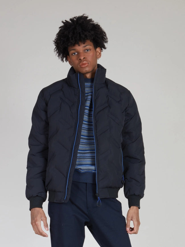Quilted Baseball Jacket-Jacket-Point Zero-S-Black-Urbanheer
