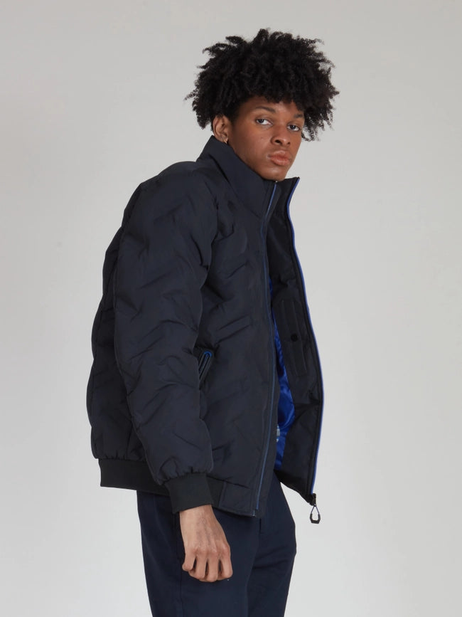 Quilted Baseball Jacket-Jacket-Point Zero-S-Black-Urbanheer