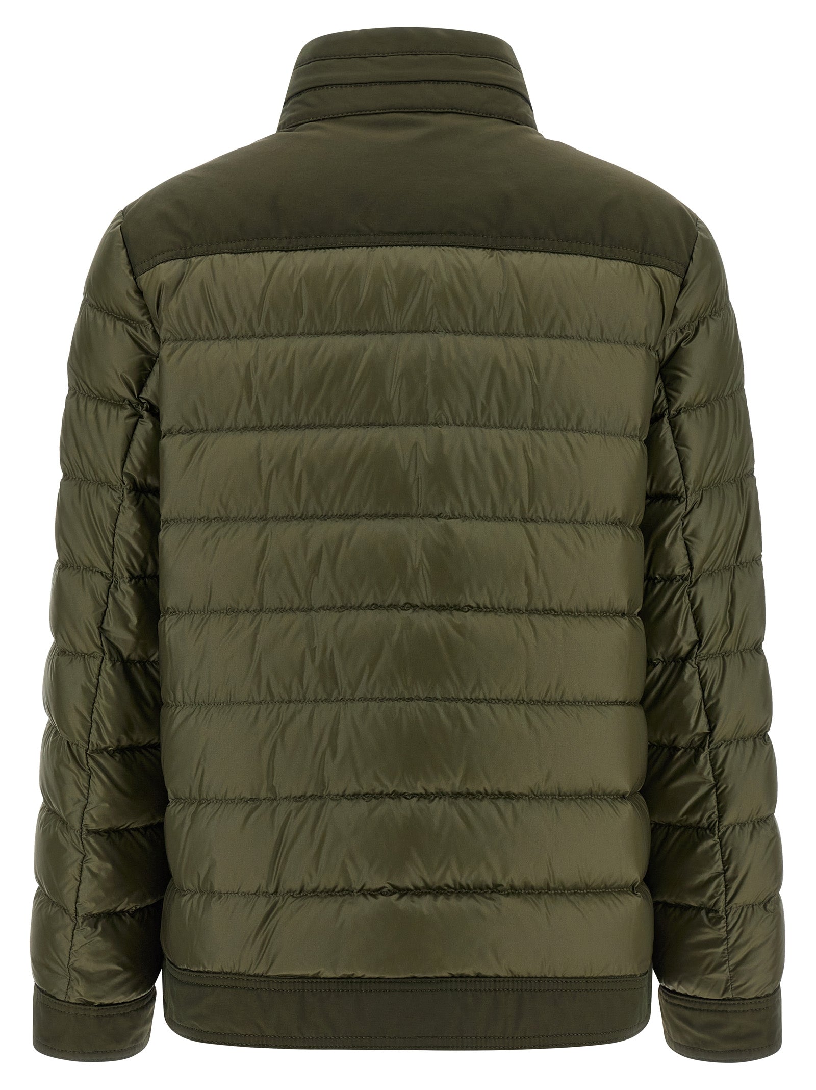Quilted Goose Down Jacket with Water-Repellent Details