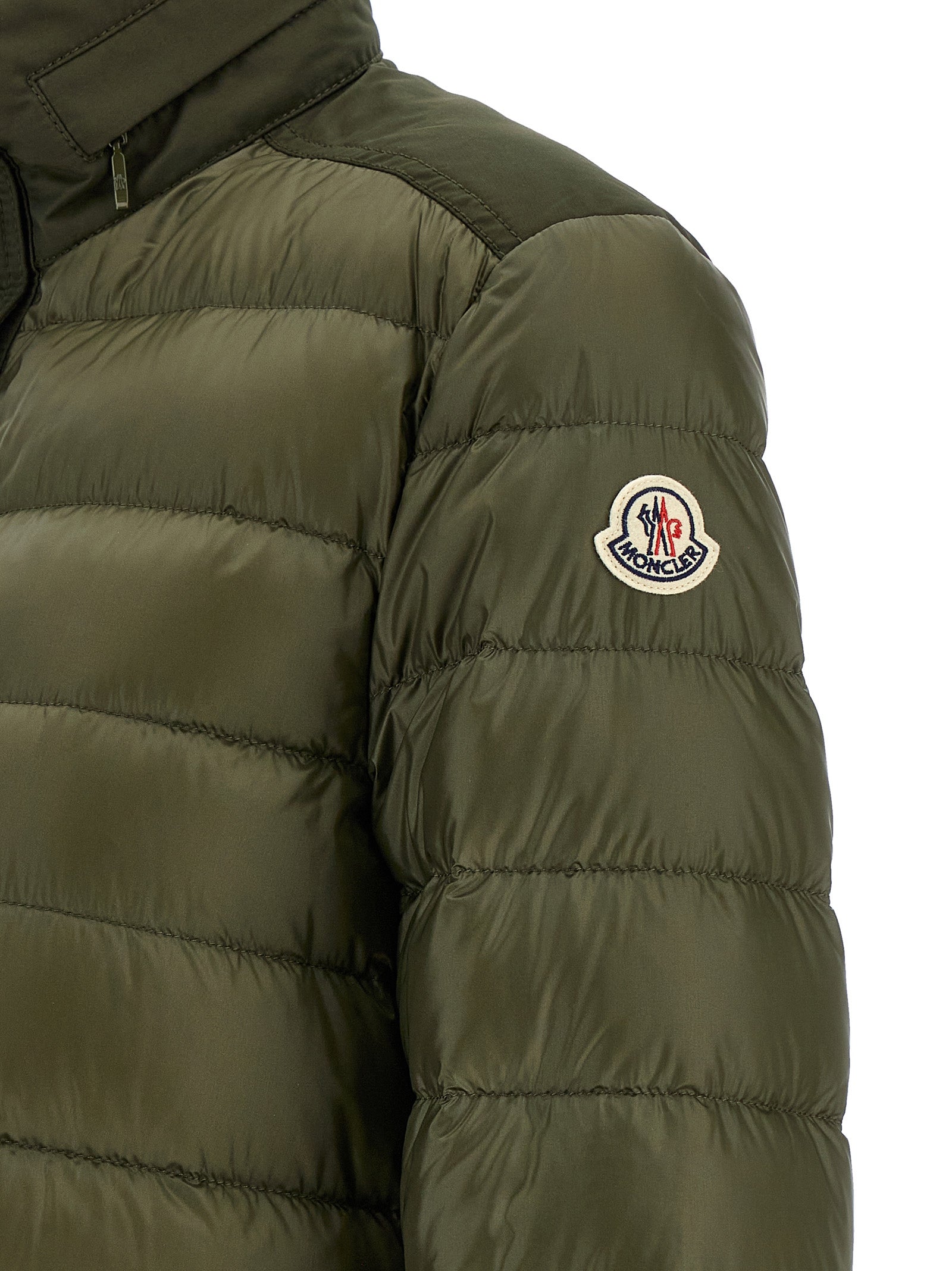 Quilted Goose Down Jacket with Water-Repellent Details