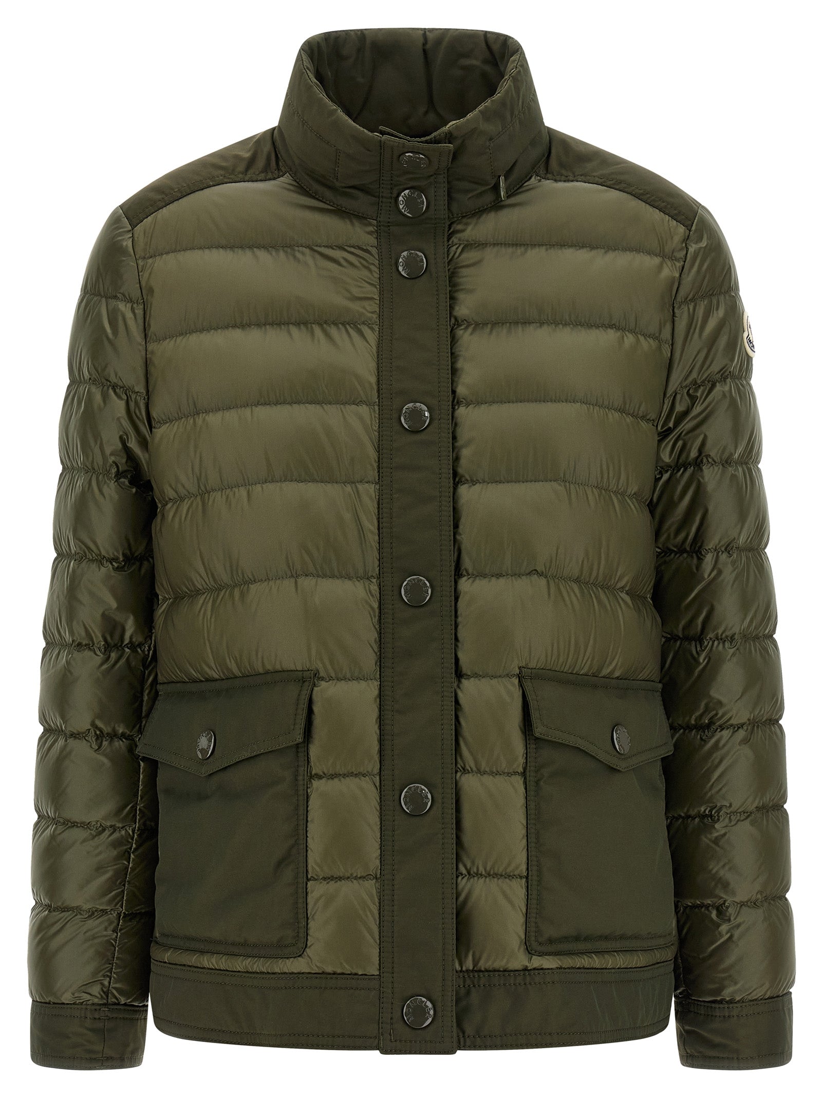 Quilted Goose Down Jacket with Water-Repellent Details