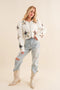 Quilted Multi Star Embroidered Padded Zip Up Jacket-Jacket-Blue B-S-OFF WHITE-Urbanheer