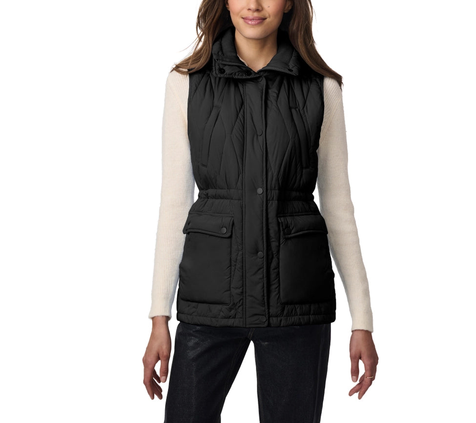 Quilted Puffer Vest with Patch Pockets Black-Vest-Bernardo-XS-Black-Urbanheer