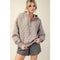 Quilted Quarter Zip Hoodie Jacket Stone Taupe-Jacket-Rae Mode-S-Urbanheer