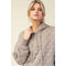 Quilted Quarter Zip Hoodie Jacket Stone Taupe-Jacket-Rae Mode-S-Urbanheer