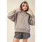 Quilted Quarter Zip Hoodie Jacket Stone Taupe-Jacket-Rae Mode-S-Urbanheer