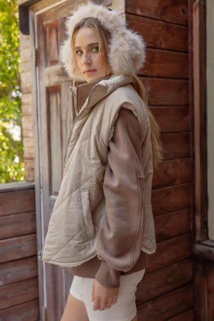 Fleece lined down vest clearance