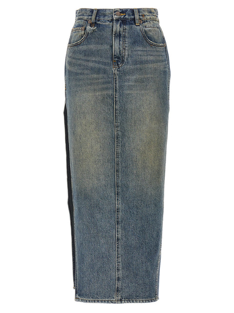 R13 Devon Side Slit Skirt