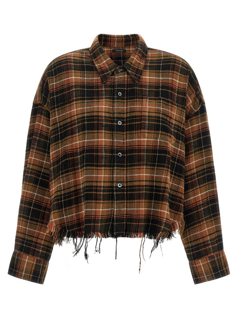 R13 Raw Cut Cropped Shirt