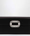 ROGER VIVIER Black satin pochette with Sexy Choc buckle