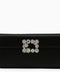 ROGER VIVIER Black satin clutch bag with buckle